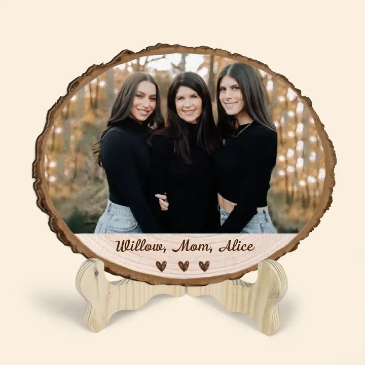 Mother And Her Kids - Personalized Custom 1 Layer Wooden Sign - Mother's Day Gift For Mom, Family Members