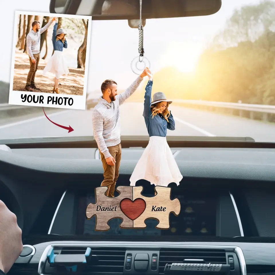 You Are My Missing Piece - Personalized Custom Car Hanging Ornament - Valentine's Day, Anniversary Gift For Couple, Husband, Wife AGCPD069