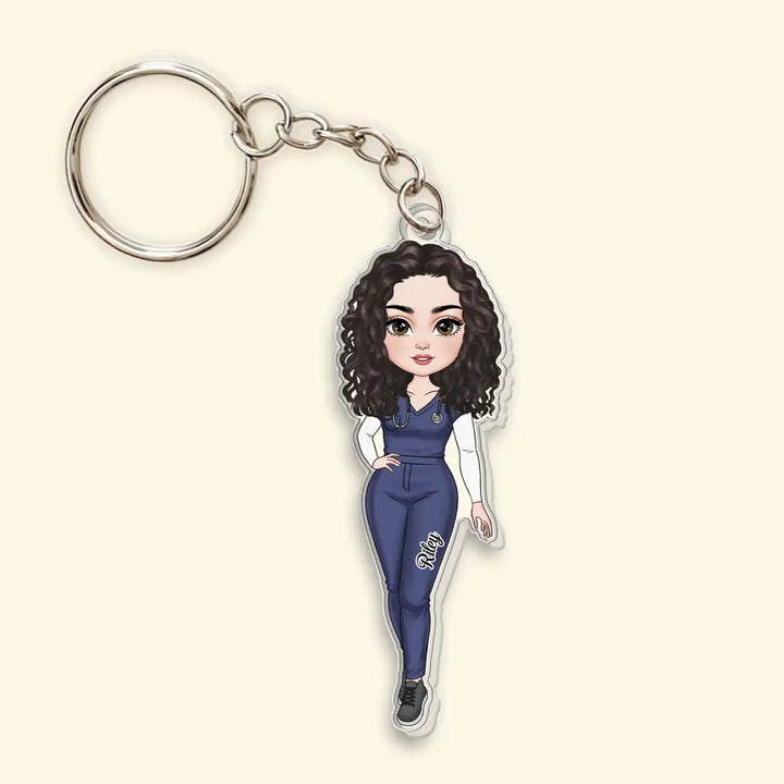 Nurse Life - Personalized Custom Acrylic Keychain - Nurse's Day, Appreciation Gift For Nurse CLA0HD021