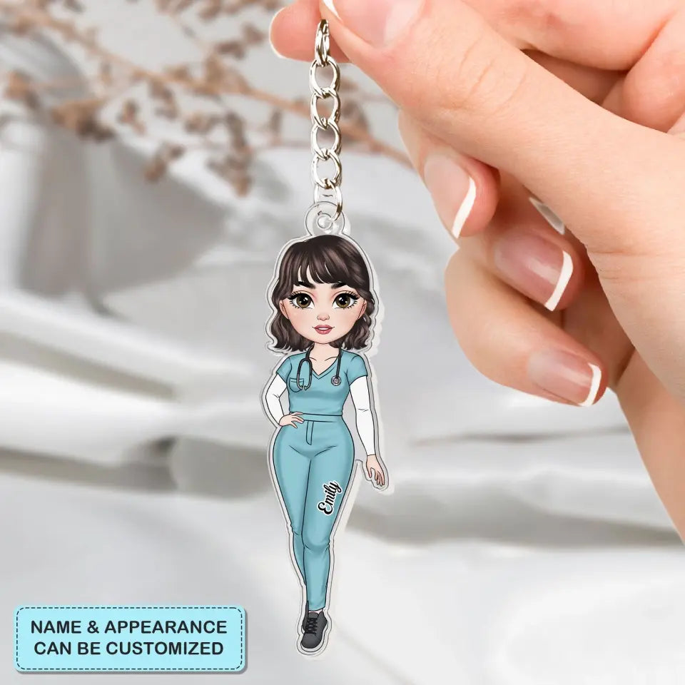 Nurse Life - Personalized Custom Acrylic Keychain - Nurse's Day, Appreciation Gift For Nurse CLA0HD021