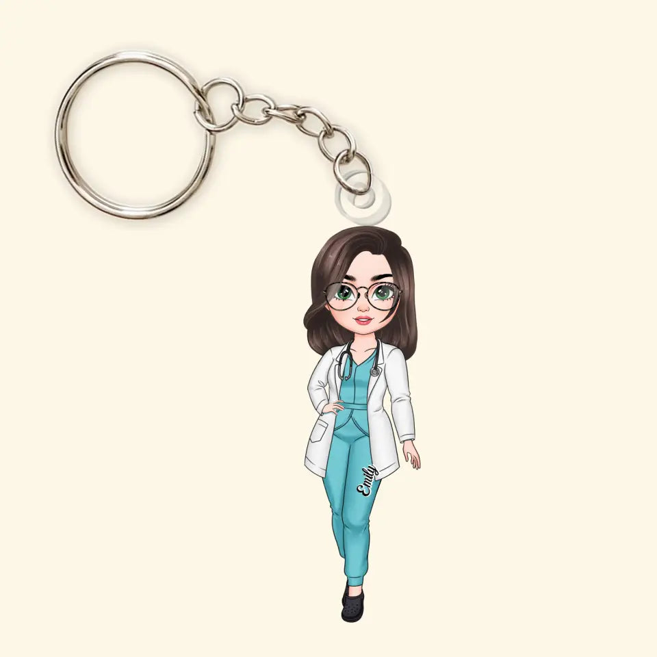 Nurse Life - Personalized Custom Acrylic Keychain - Nurse's Day, Appreciation Gift For Nurse CLA0HD021