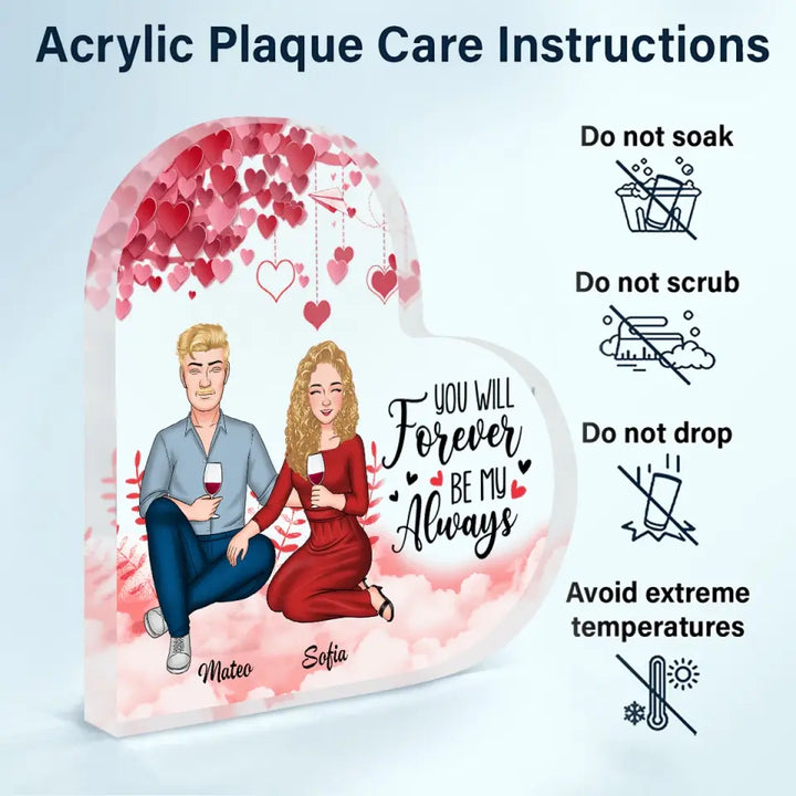 You & Me We Got This -  Personalized Custom Heart-shaped Acrylic Plaque - Gift For Couple, Wife, Husband