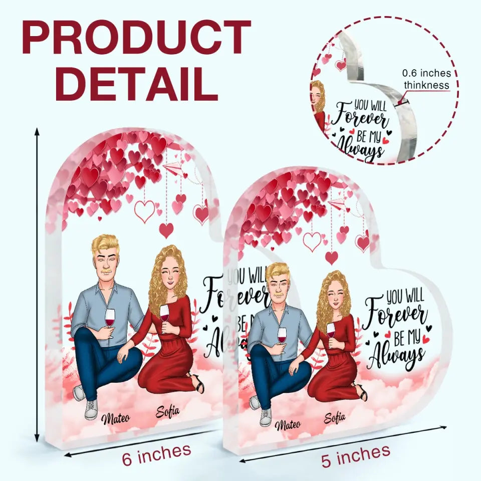 You & Me We Got This -  Personalized Custom Heart-shaped Acrylic Plaque - Gift For Couple, Wife, Husband
