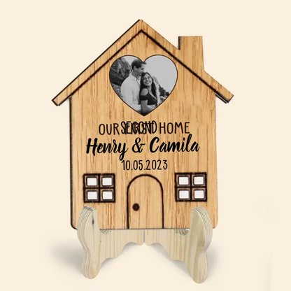 Our First Home - Personalized Custom 1 Layer Wooden Sign - Valentine's Day, Anniversary Gift For Couple, Wife, Husband, Boyfriend, Girlfriend