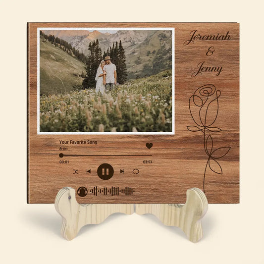 Love Song Music Player - Personalized Custom 1 Layer Wooden Sign - Valentine's Day, Anniversary Gift For Couple, Wife, Husband, Boyfriend, Girlfriend