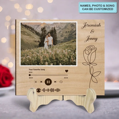 Love Song Music Player - Personalized Custom 1 Layer Wooden Sign - Valentine's Day, Anniversary Gift For Couple, Wife, Husband, Boyfriend, Girlfriend