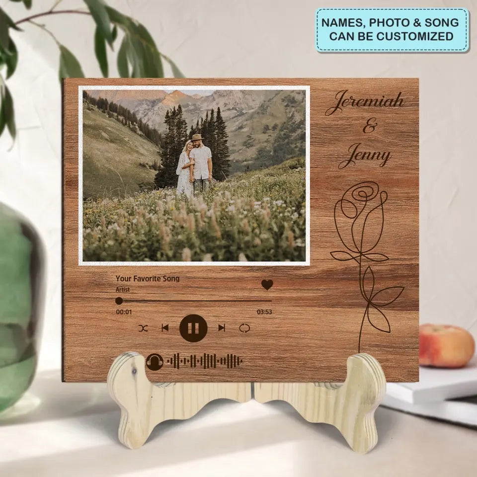 Love Song Music Player - Personalized Custom 1 Layer Wooden Sign - Valentine's Day, Anniversary Gift For Couple, Wife, Husband, Boyfriend, Girlfriend