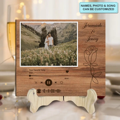 Love Song Music Player - Personalized Custom 1 Layer Wooden Sign - Valentine's Day, Anniversary Gift For Couple, Wife, Husband, Boyfriend, Girlfriend