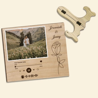 Love Song Music Player - Personalized Custom 1 Layer Wooden Sign - Valentine's Day, Anniversary Gift For Couple, Wife, Husband, Boyfriend, Girlfriend