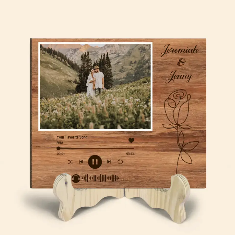 Love Song Music Player - Personalized Custom 1 Layer Wooden Sign - Valentine's Day, Anniversary Gift For Couple, Wife, Husband, Boyfriend, Girlfriend