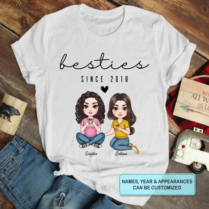 Besties Since - Personalized Custom T-shirt - Gift For Friends, Besties