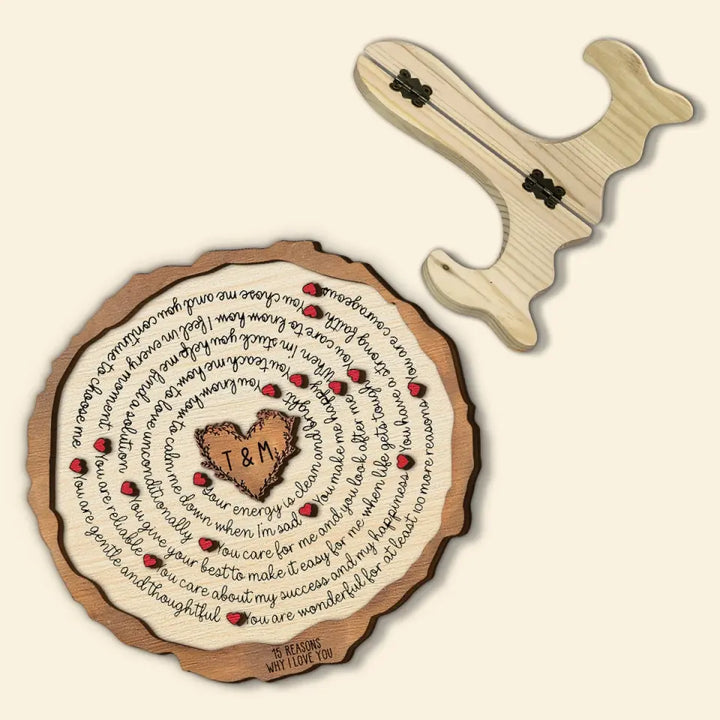 15 Reasons Why I Love You - Personalized Custom 2-Layer Wooden Plaque - Gift For Couple, Husband, Wife, Boyfriend, Girlfriend
