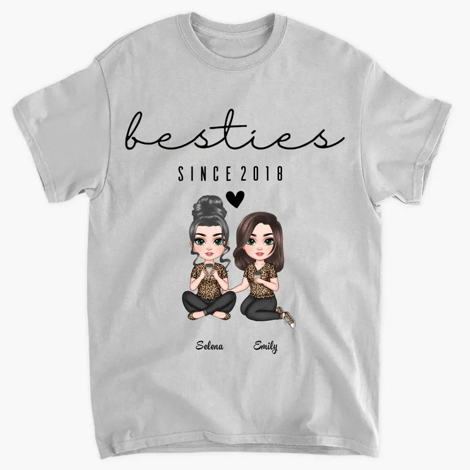Besties Since - Personalized Custom T-shirt - Gift For Friends, Besties