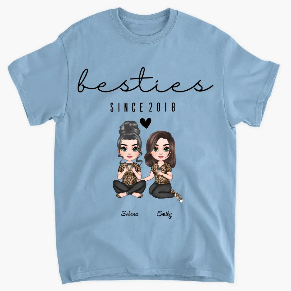Besties Since - Personalized Custom T-shirt - Gift For Friends, Besties