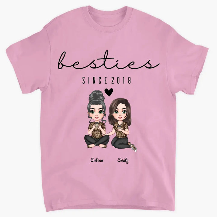 Besties Since - Personalized Custom T-shirt - Gift For Friends, Besties
