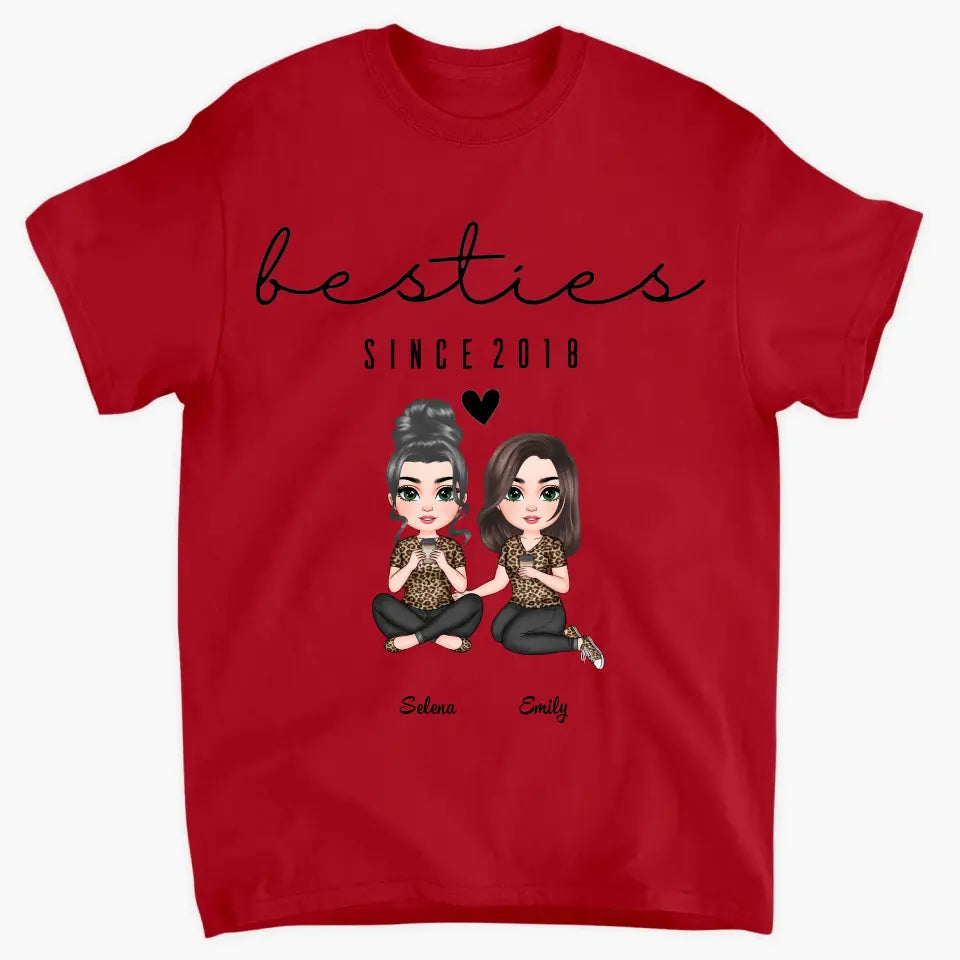 Besties Since - Personalized Custom T-shirt - Gift For Friends, Besties