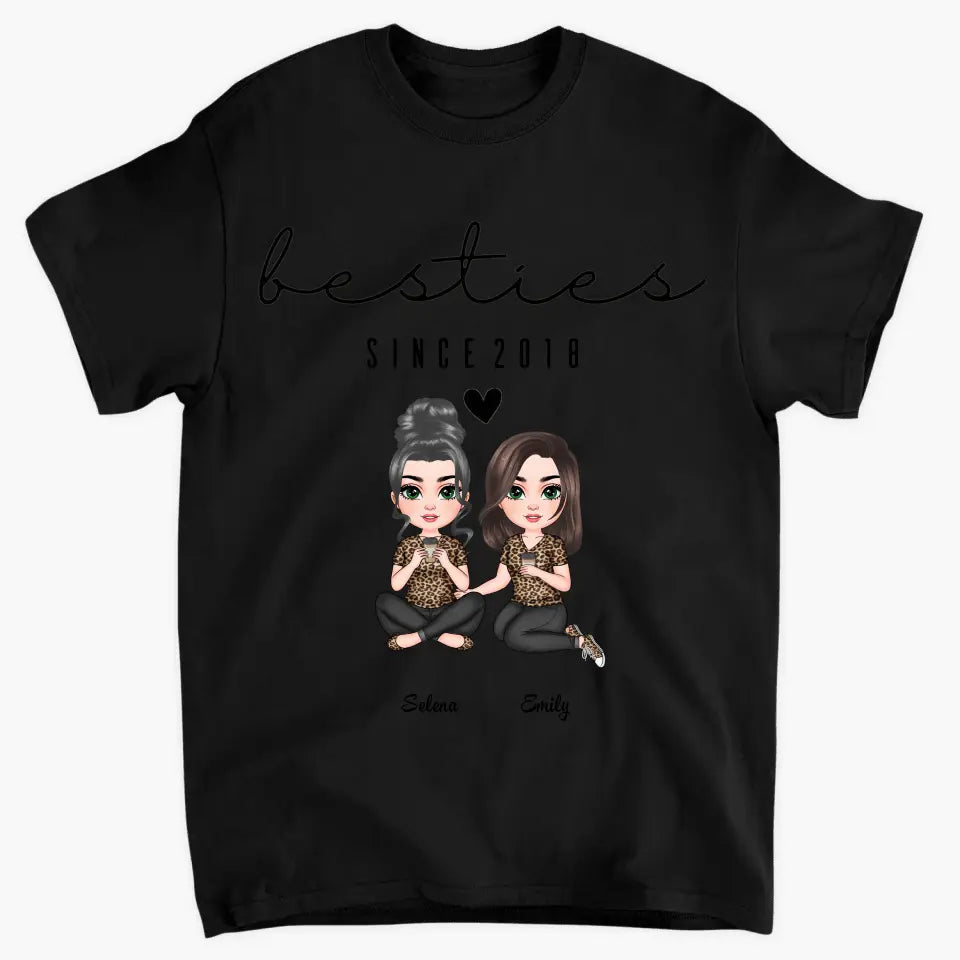 Besties Since - Personalized Custom T-shirt - Gift For Friends, Besties