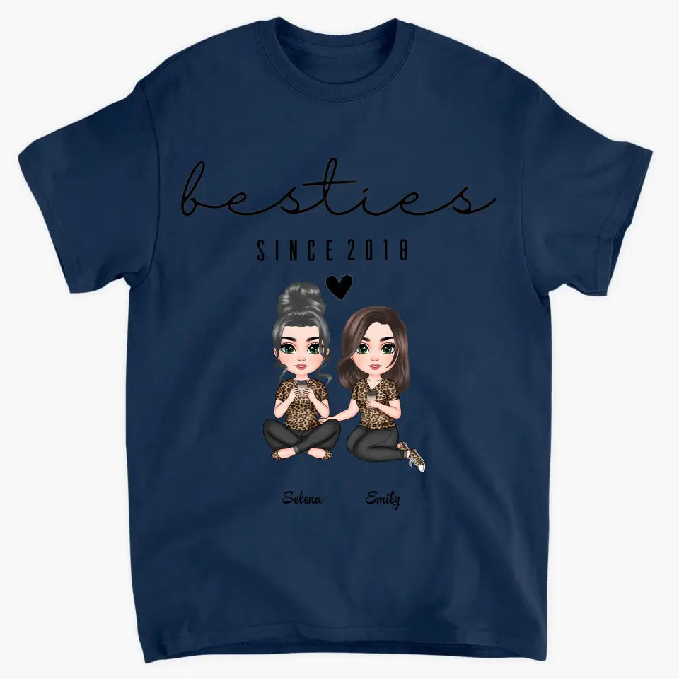 Besties Since - Personalized Custom T-shirt - Gift For Friends, Besties