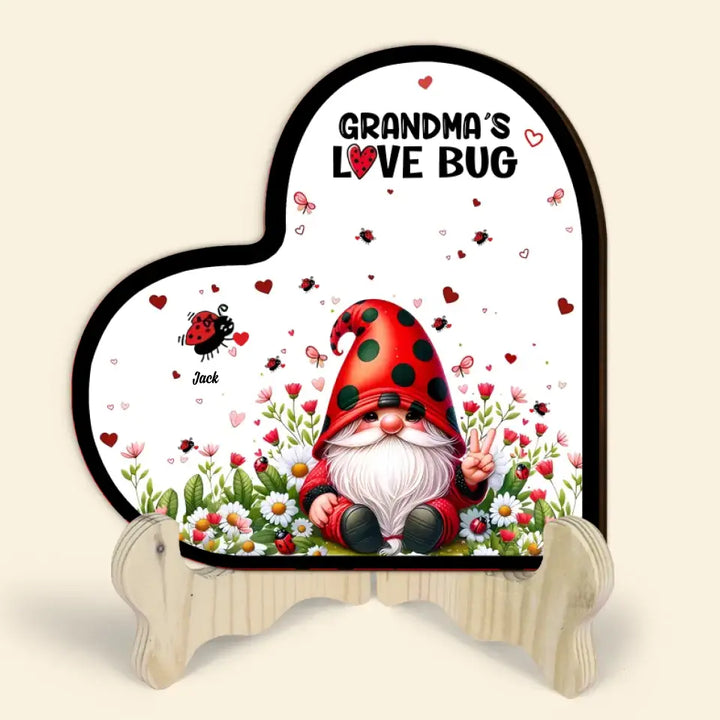 Grandma's Love Bugs - Personalized Custom 2-Layer Wooden Plaque - Gift For Family Members, Grandma, Mom