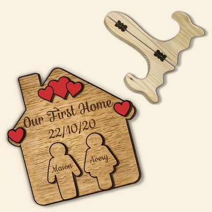 Our Home - Personalized Custom 2-Layer Wooden Sign - Valentine's Day, Anniversary Gift For Couple, Husband, Wife, Boyfriend