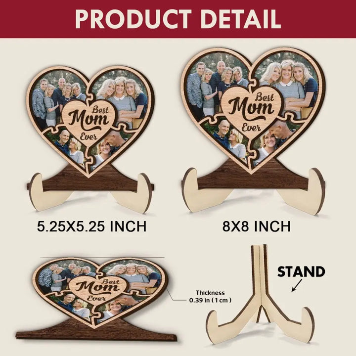 Best Mom Ever - Personalized Custom 2-Layer Wooden Plaque - Mother's Day Gift For Family Members, Grandma, Mom