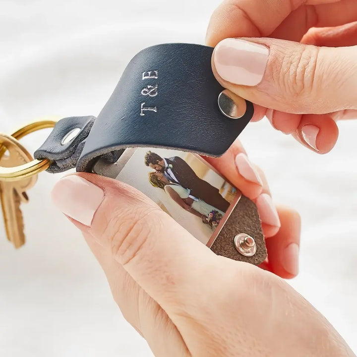 Custom Your Leather Case - Personalized Leather Keychain - Gift For Family Members, Mom, Dad ACGLT001