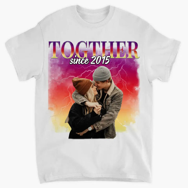 Together Since - Personalized Custom T-shirt - Valentine's Day, Anniversary Gift For Couple, Husband, Wife, Boyfriend, Girlfriend