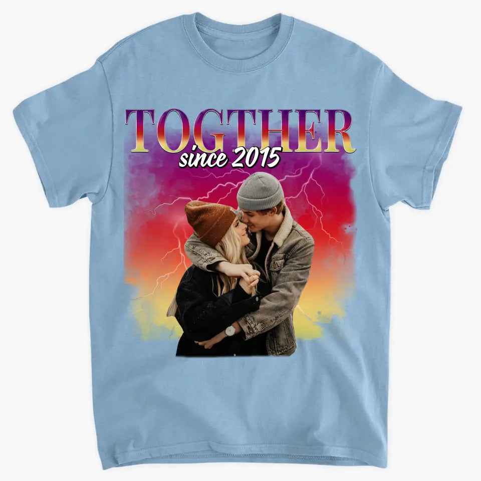 Together Since - Personalized Custom T-shirt - Valentine's Day, Anniversary Gift For Couple, Husband, Wife, Boyfriend, Girlfriend