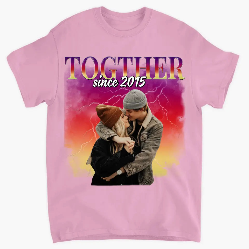 Together Since - Personalized Custom T-shirt - Valentine's Day, Anniversary Gift For Couple, Husband, Wife, Boyfriend, Girlfriend
