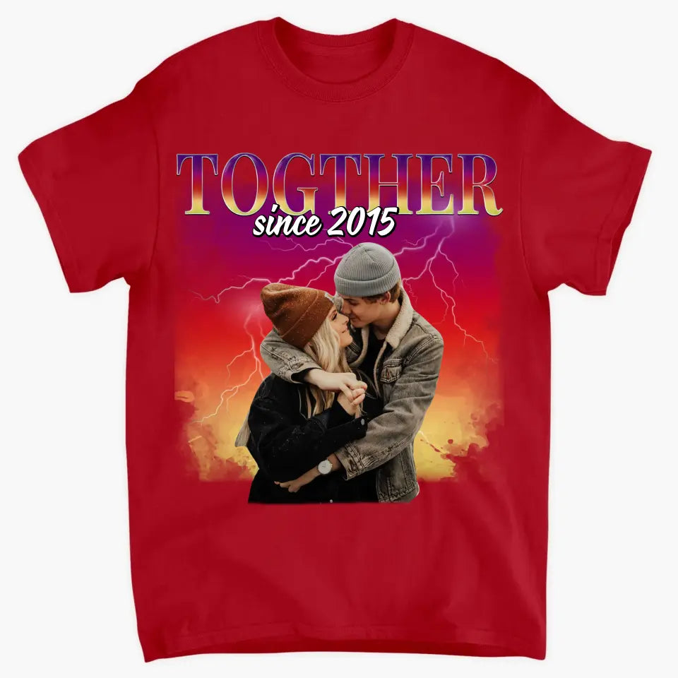 Together Since - Personalized Custom T-shirt - Valentine's Day, Anniversary Gift For Couple, Husband, Wife, Boyfriend, Girlfriend