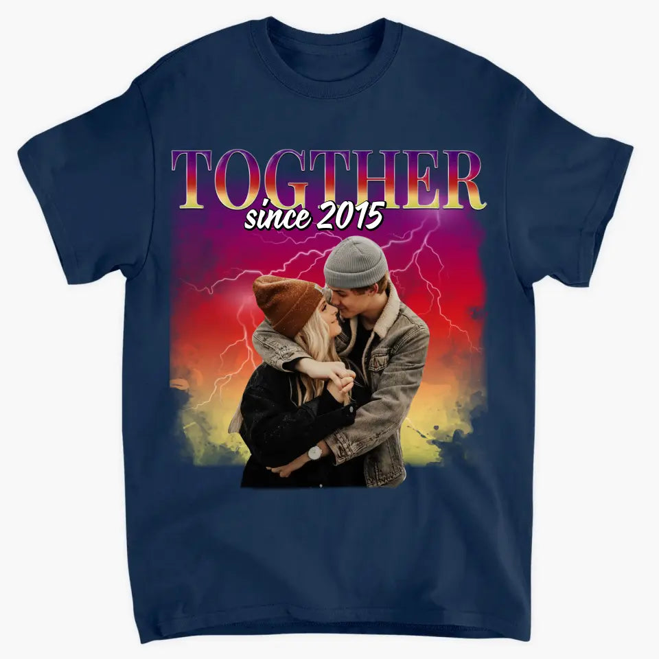 Together Since - Personalized Custom T-shirt - Valentine's Day, Anniversary Gift For Couple, Husband, Wife, Boyfriend, Girlfriend