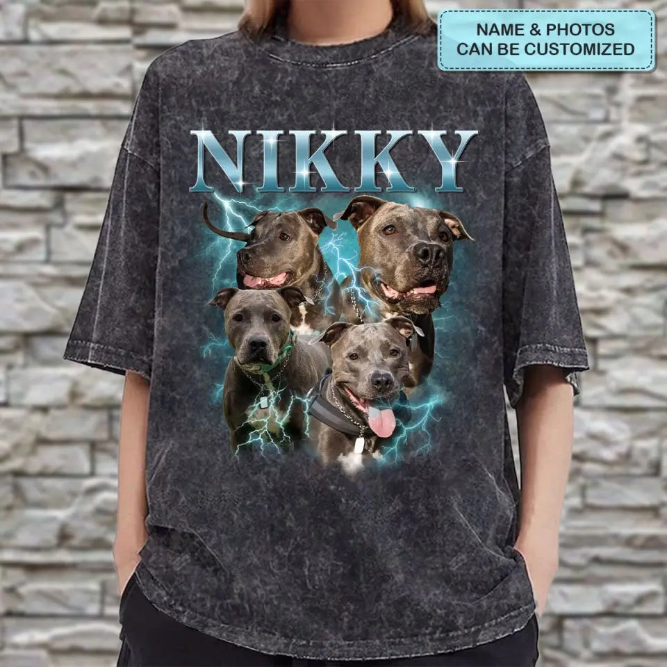 Custom Your Pet Bootleg Rap Tee - Personalized Custom Bootleg T-shirt - Gift For Pet Lover, Pet Mom, Pet Dad, Pet Owner AGCLT09