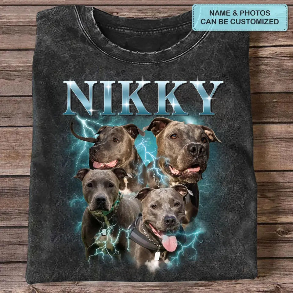 Custom Your Pet Bootleg Rap Tee - Personalized Custom Bootleg T-shirt - Gift For Pet Lover, Pet Mom, Pet Dad, Pet Owner AGCLT09