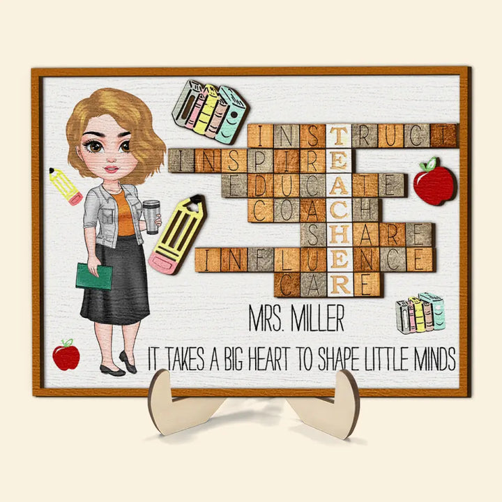 You Are A Teacher - Personalized Custom 2-Layer Wooden Plaque - Teacher's Day, Appreciation Gift For Teacher