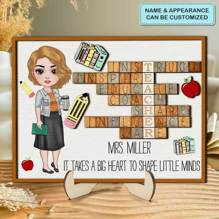 You Are A Teacher - Personalized Custom 2-Layer Wooden Plaque - Teacher's Day, Appreciation Gift For Teacher