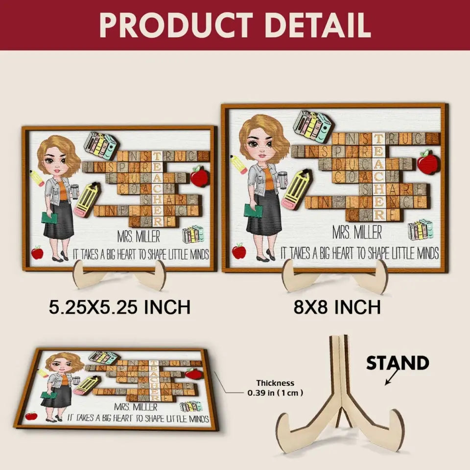 You Are A Teacher - Personalized Custom 2-Layer Wooden Plaque - Teacher's Day, Appreciation Gift For Teacher