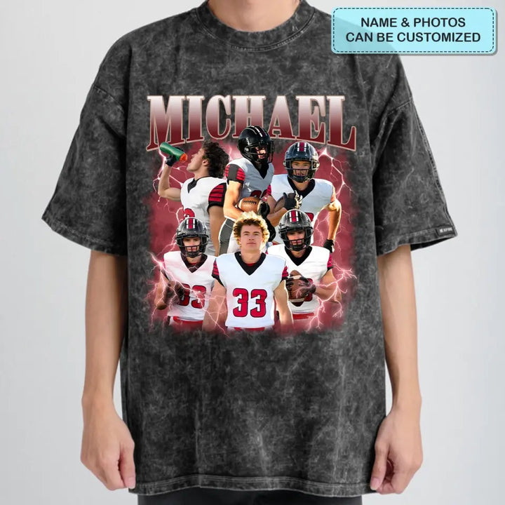 Custom Retro 90s Football - Personalized Custom T-shirt - Gift For Football Lover, Boyfriend AGCHA009