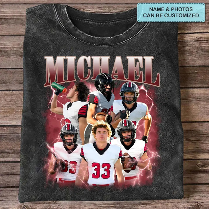 Custom Retro 90s Football - Personalized Custom T-shirt - Gift For Football Lover, Boyfriend AGCHA009