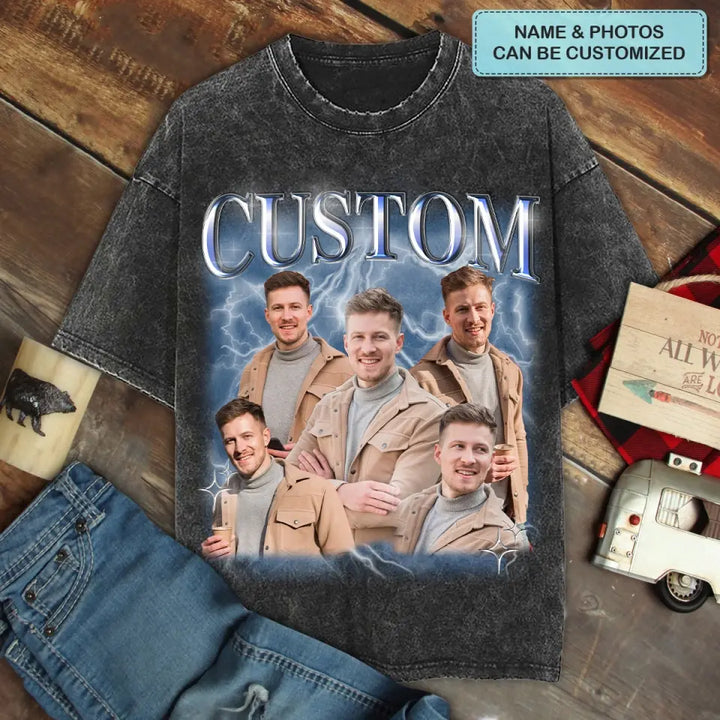 Custom Your Bootleg Rap Tee -  Personalized Custom Bootleg T-shirt - Valentine's Day, Anniversary, Birthday Gift For Husband, Wife, Boyfriend, Girlfriend AGCHA010