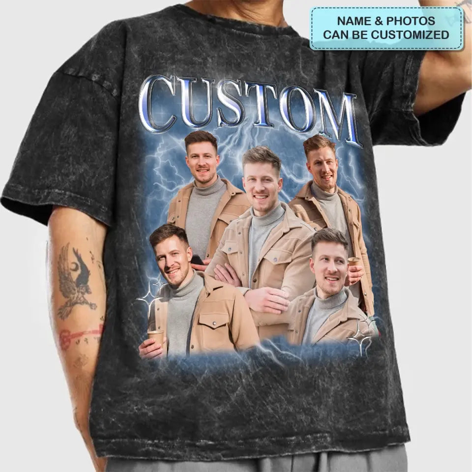 Custom Your Bootleg Rap Tee -  Personalized Custom Bootleg T-shirt - Valentine's Day, Anniversary, Birthday Gift For Husband, Wife, Boyfriend, Girlfriend AGCHA010