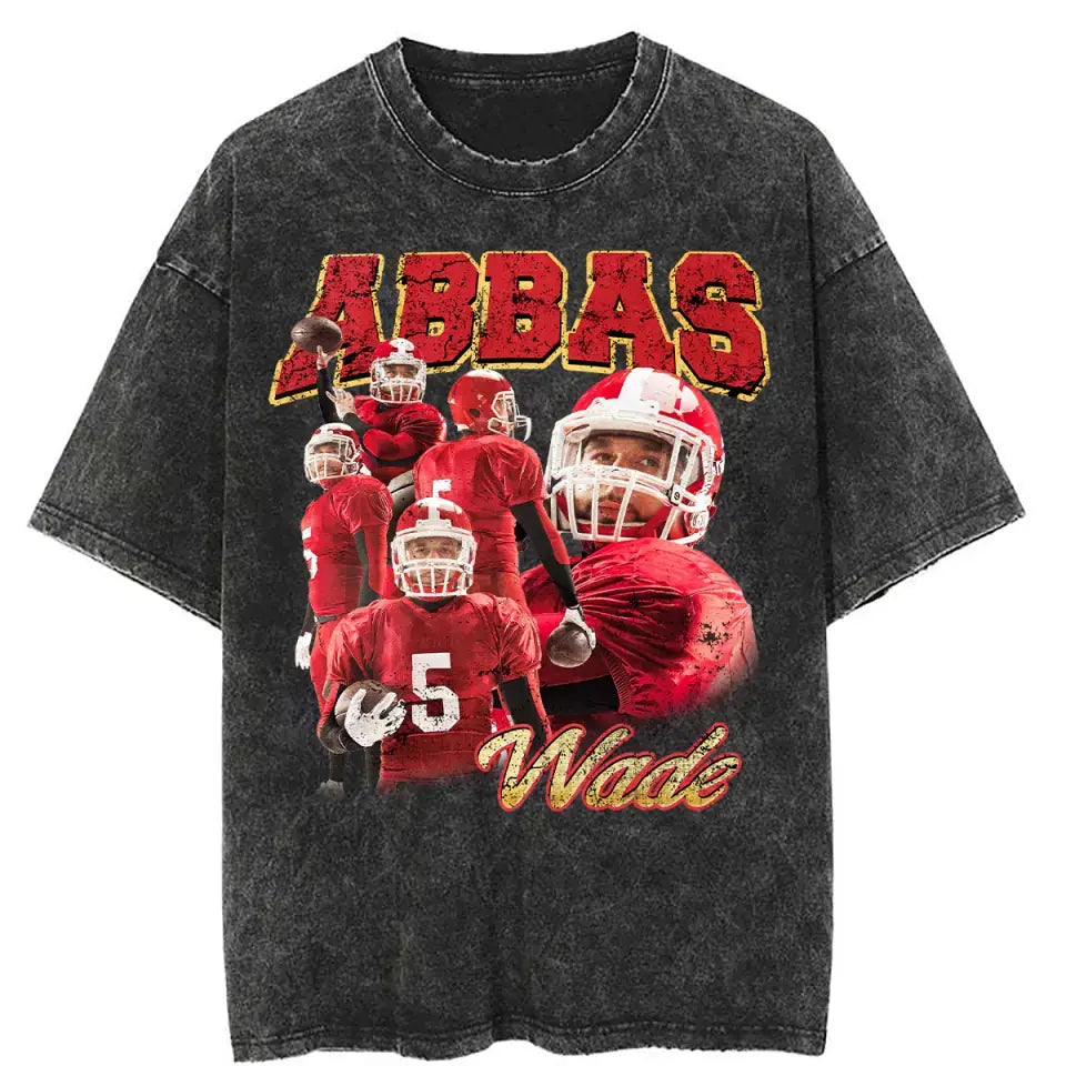 Custom Vintage 90s Football - Personalized Custom T-shirt - Gift For Football Lover, Boyfriend AGCHA0011