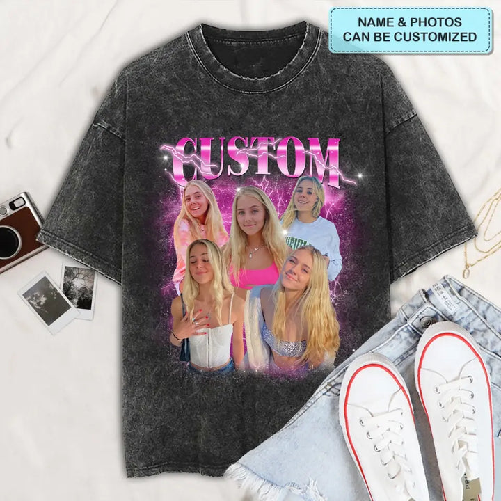 Custom Retro Bootleg Rap Tee -  Personalized Custom Bootleg T-shirt - Valentine's Day, Anniversary, Birthday Gift For Husband, Wife, Boyfriend, Girlfriend AGCHA012