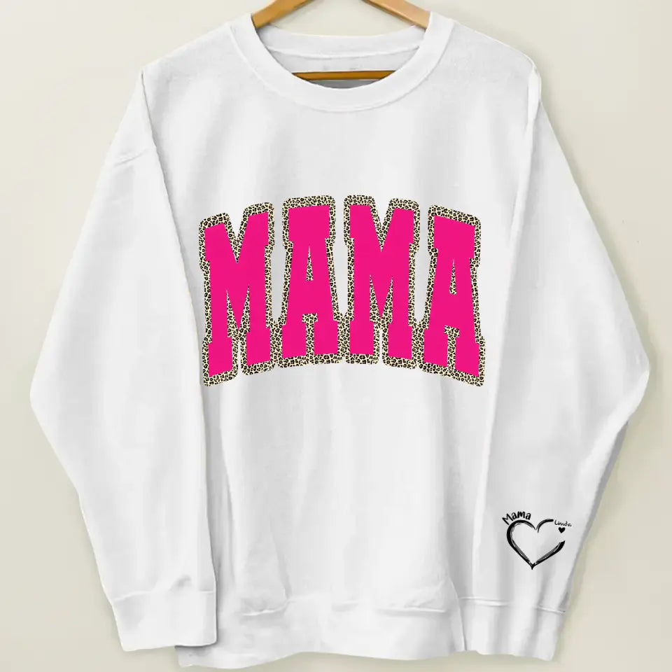 Mama Leopard - Personalized Custom Sweatshirt - Mother's Day, Easter Day Gift For Grandma, Mom
