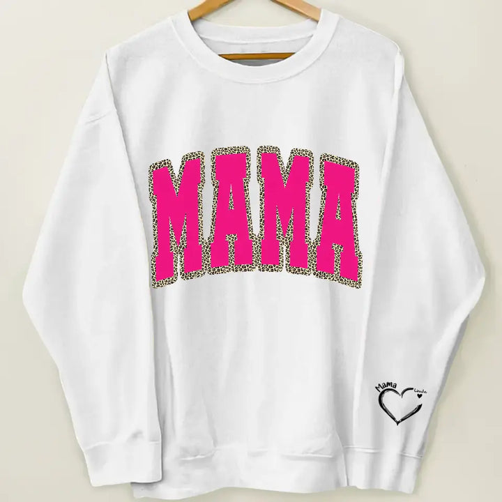 Mama Leopard - Personalized Custom Sweatshirt - Mother's Day, Easter Day Gift For Grandma, Mom