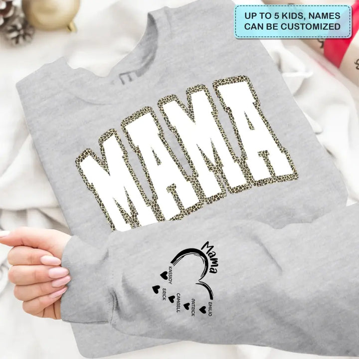 Mama Leopard - Personalized Custom Sweatshirt - Mother's Day, Easter Day Gift For Grandma, Mom