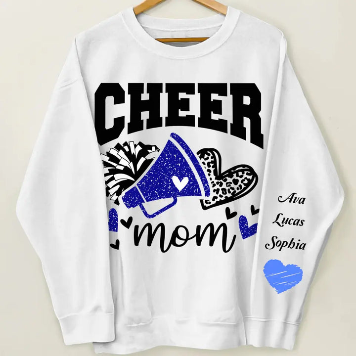 Cheer Mom  - Personalized Custom Sweatshirt - Mother's Day Gift For Grandma, Mom, Family Members