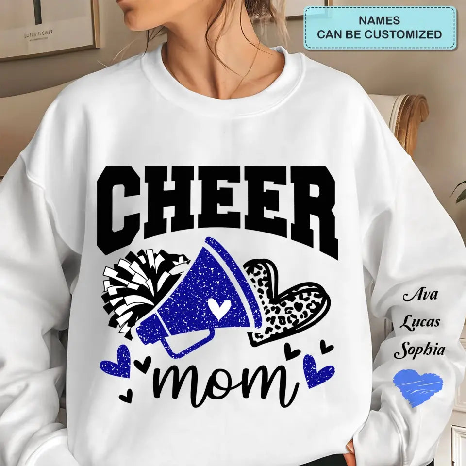 Cheer Mom  - Personalized Custom Sweatshirt - Mother's Day Gift For Grandma, Mom, Family Members