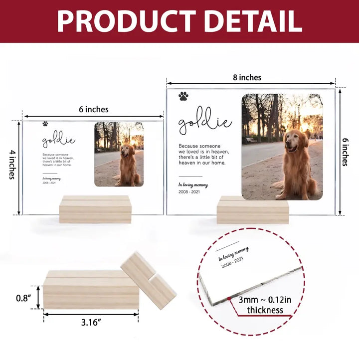 Pet Memorial - Personalized Custom Acrylic Plaque - Gift For Dog Lover, Pet Lover, Family