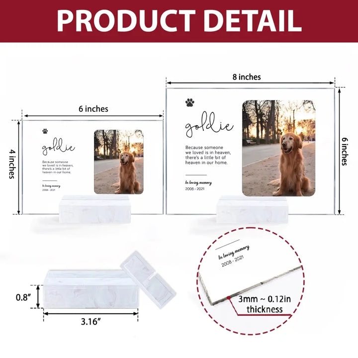 Pet Memorial - Personalized Custom Acrylic Plaque - Gift For Dog Lover, Pet Lover, Family