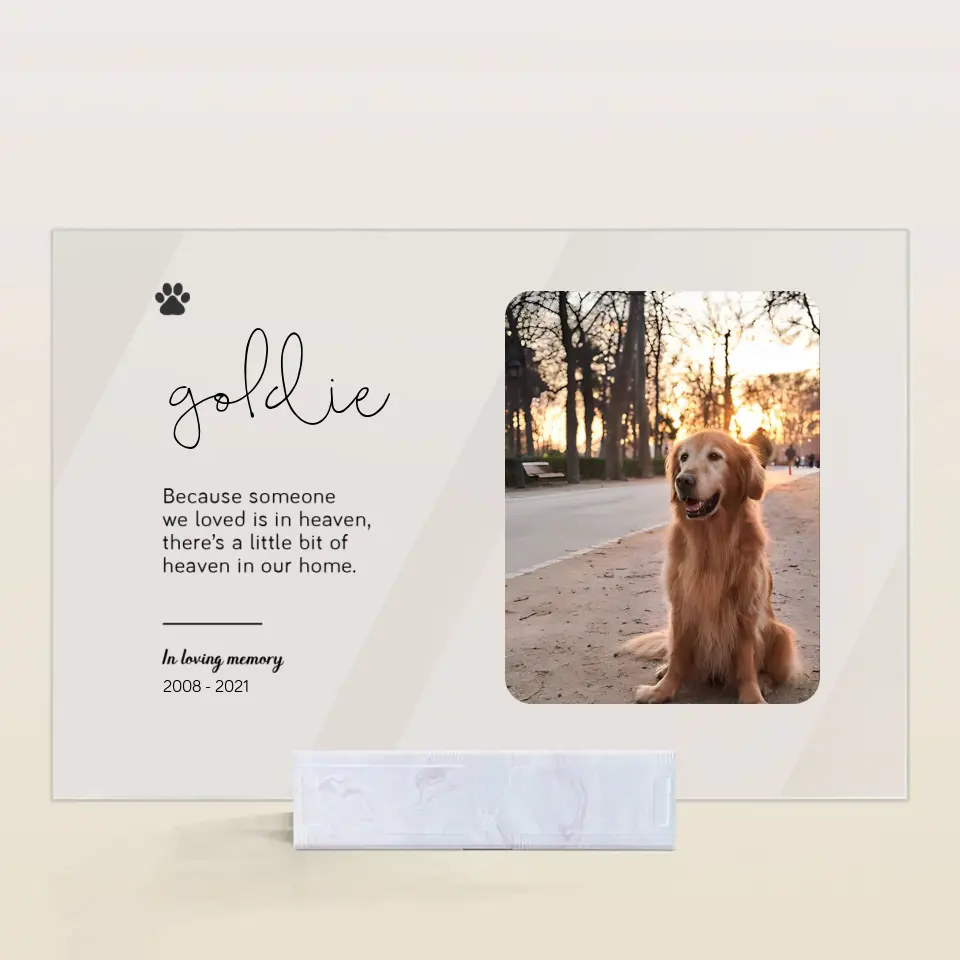 Pet Memorial - Personalized Custom Acrylic Plaque - Gift For Dog Lover, Pet Lover, Family